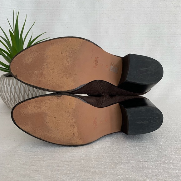 Coach Patricia Chocolate Brown Suede Leather Turn Lock Strap Women's 6(B) - Picture 14 of 14